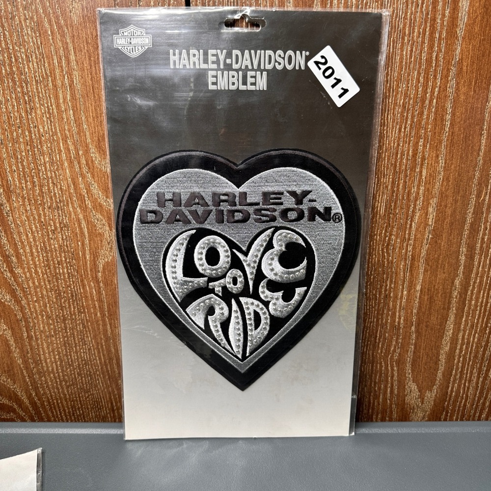 NEW 2005 Harley-Davidson 8" Sew-On Love Ride Heart Emblem Embroidered Patch Y2K